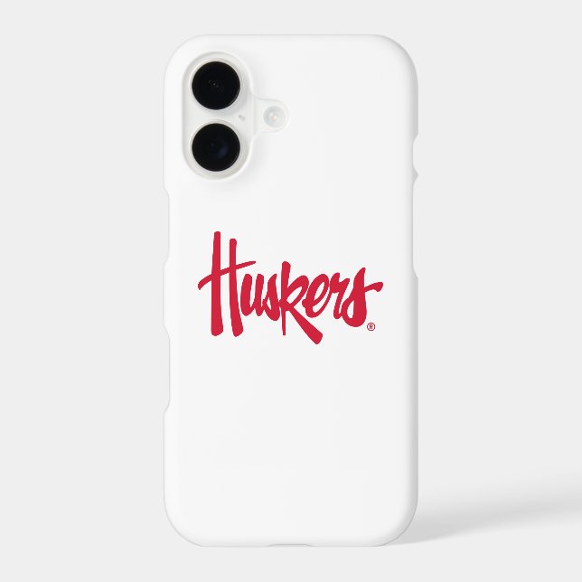 Nebraska Huskers Red Script Logo Case-Mate iPhone Case (Back)