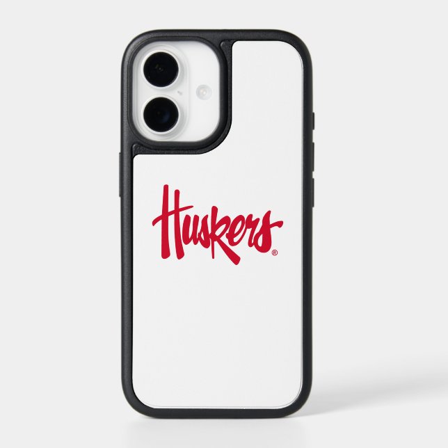 Nebraska Huskers Red Script Logo Otterbox iPhone Case (Back)