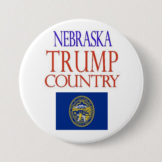 NEBRASKA is TRUMP COUNTRY Campaign Button (Front)