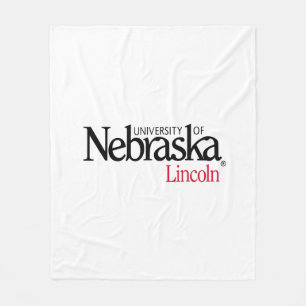 Nebraska Lincoln Academic Logo Fleece Blanket