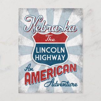 Nebraska Lincoln Highway Vintage America Postcard