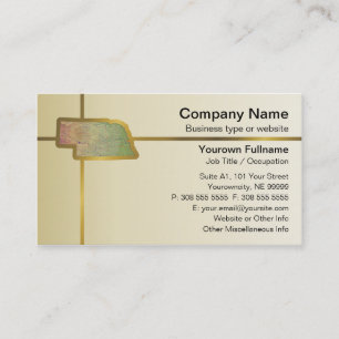 Nebraska Map Business Card