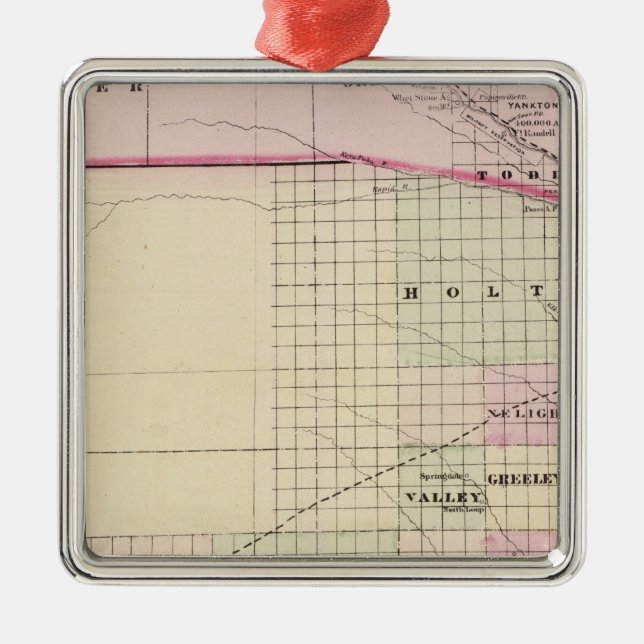 Nebraska Metal Ornament (Front)