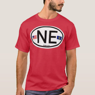 Nebraska NE Oval T-Shirt