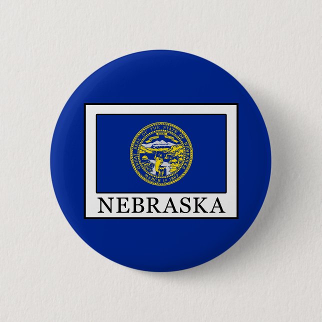 Nebraska Pinback Button (Front)