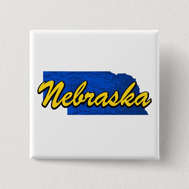 Nebraska Pinback Button (Front)