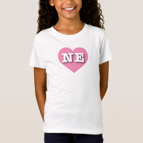 Nebraska Pink Heart _ I love NE T_Shirt