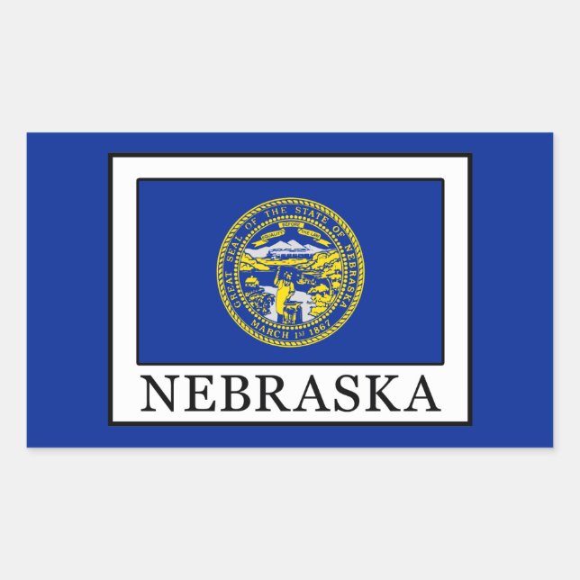 Nebraska Rectangular Sticker (Front)