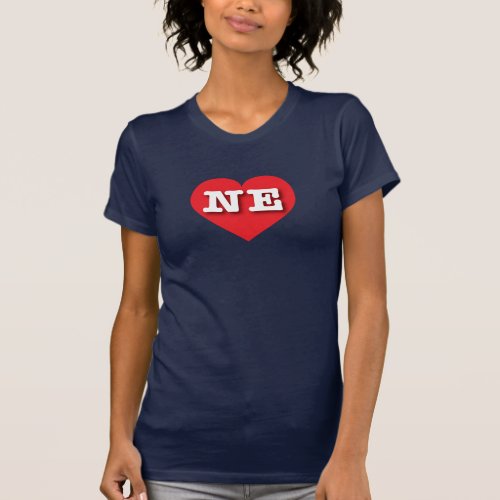 Nebraska Red Heart _ I love NE T_Shirt