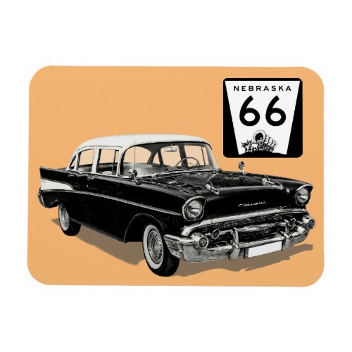 Nebraska  Route 66 Magnet