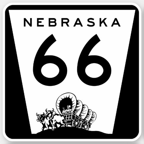 Nebraska Route 66 Sticker