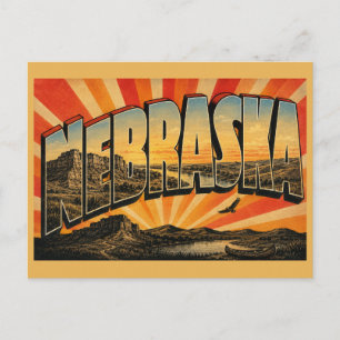 Nebraska Sandhills Platte River Bluff Art Postcard