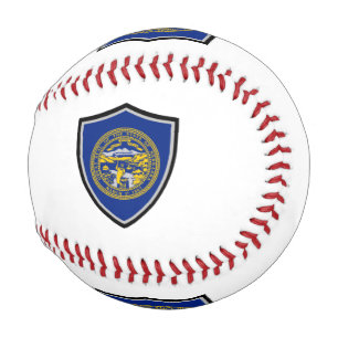 Nebraska shield flag baseball