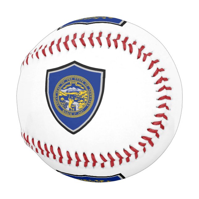 Nebraska shield flag baseball (Front Right)
