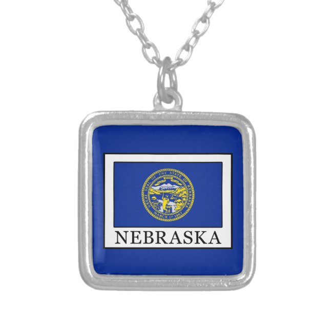 Nebraska Silver Plated Necklace (Front)