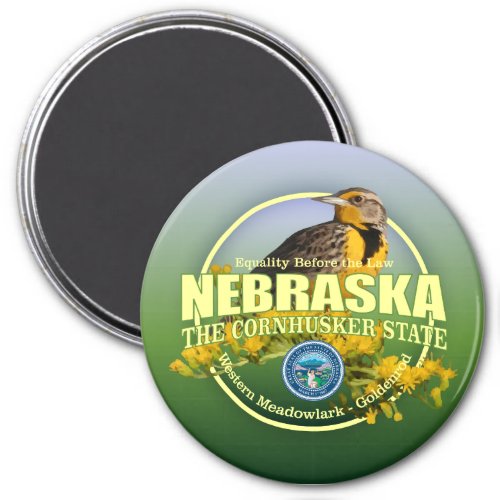Nebraska State Bird  Flower Magnet
