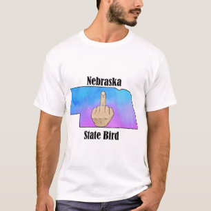 Nebraska state bird t-shirt middle finger color