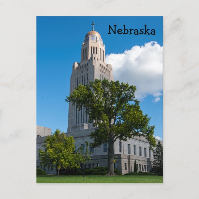 Nebraska State Capitol Building Postcard (Front)