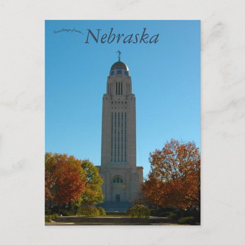 Nebraska State Capitol in Lincoln Nebraska Postcard