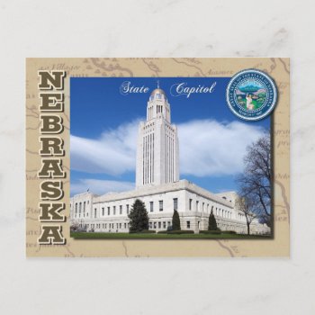 Nebraska State Capitol  Lincoln  Nebraska Postcard by HTMimages at Zazzle