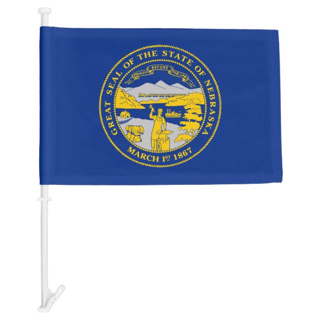 Nebraska State Car Flag (Front)
