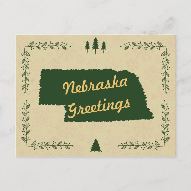 Nebraska State Christmas Holiday Greetings (Front)