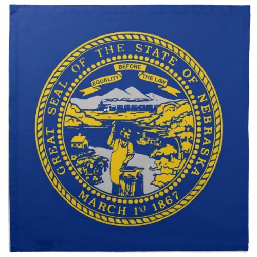 Nebraska State Flag American MoJo Napkin