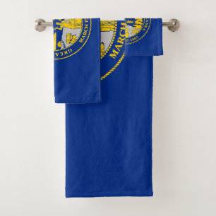 Nebraska State Flag Bath Towel Set