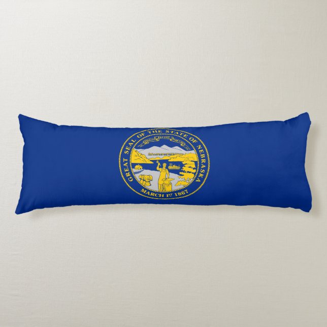 Nebraska State Flag Body Pillow (Front)