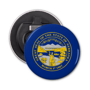 Nebraska State Flag Bottle Opener