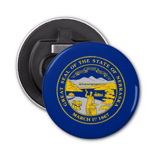 Nebraska State Flag Bottle Opener