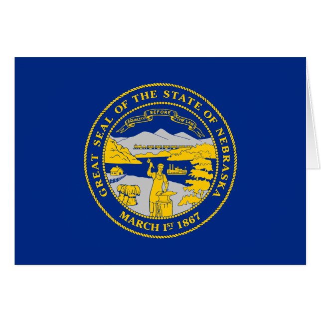 Nebraska State Flag Cards (Front Horizontal)