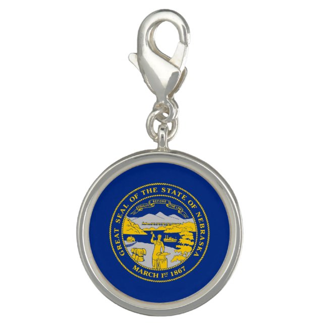 Nebraska State Flag Charm (Front)