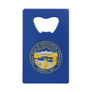 Nebraska State Flag Credit Card Bottle Opener