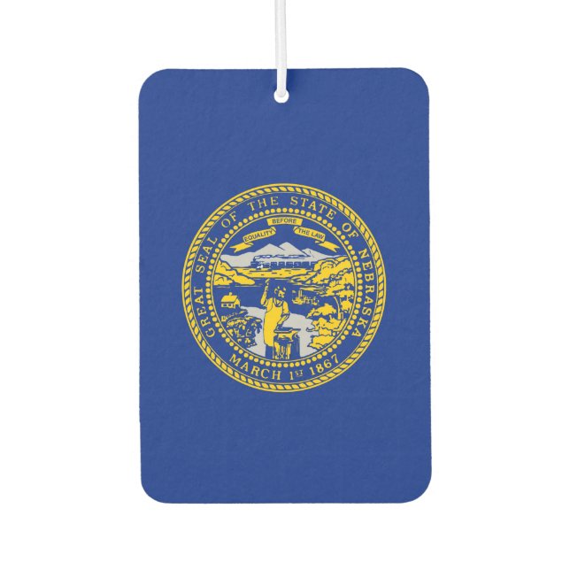 Nebraska State Flag Design Air Freshener (Front)