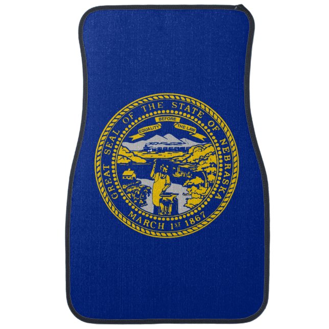 Nebraska State Flag Design Car Mat (Front)