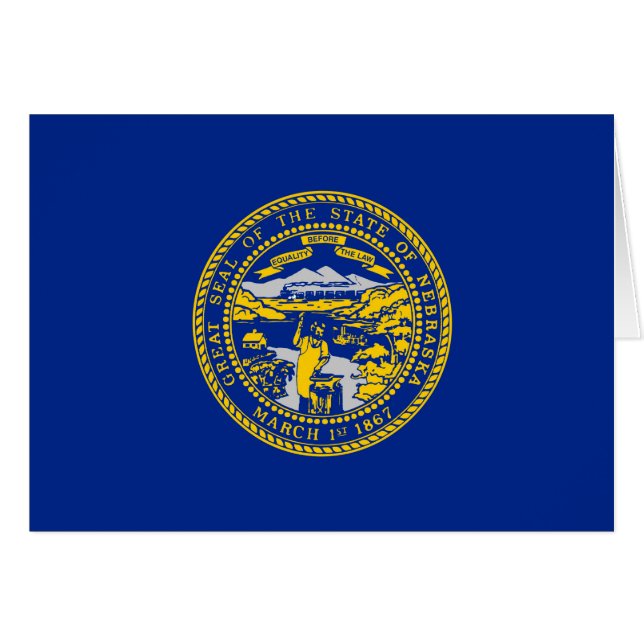 Nebraska State Flag Design Cards (Front Horizontal)
