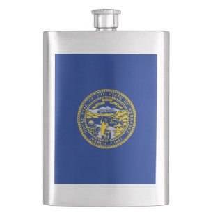 Nebraska State Flag Design Flask