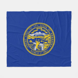 Nebraska State Flag Design Fleece Blanket