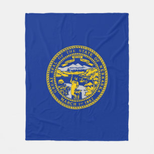 Nebraska State Flag Design Fleece Blanket