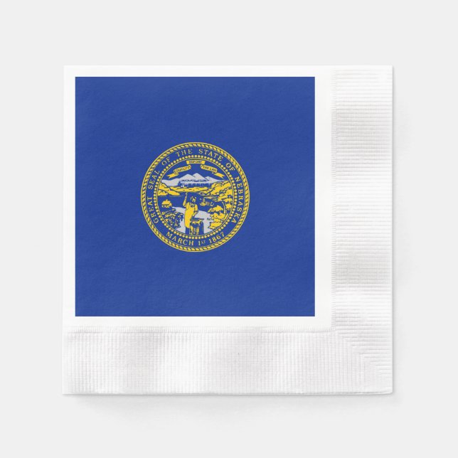 Nebraska State Flag Design Napkins (Front)