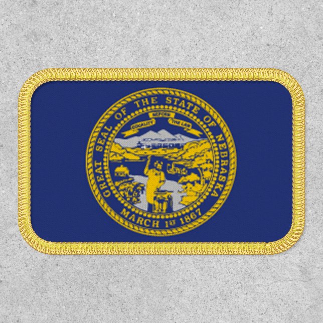 Nebraska State Flag Design Patch (Front)