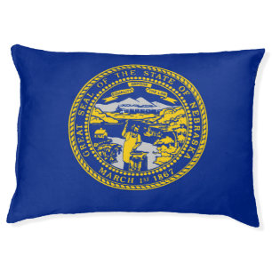 Nebraska State Flag Design Pet Bed