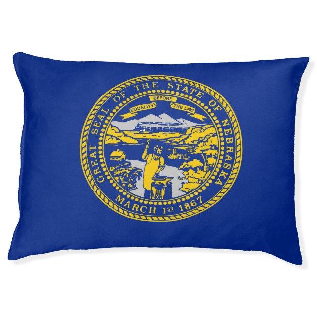 Nebraska State Flag Design Pet Bed (Front)