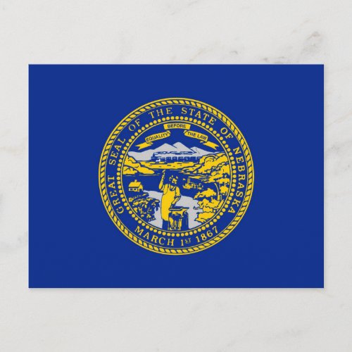 Nebraska State Flag Design Postcard