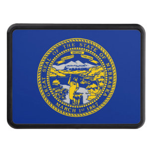 Nebraska State Flag Design Tow Hitch Cover