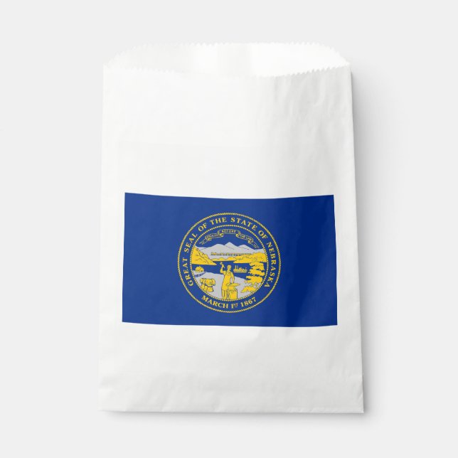 Nebraska State Flag Favor Bag (Front)