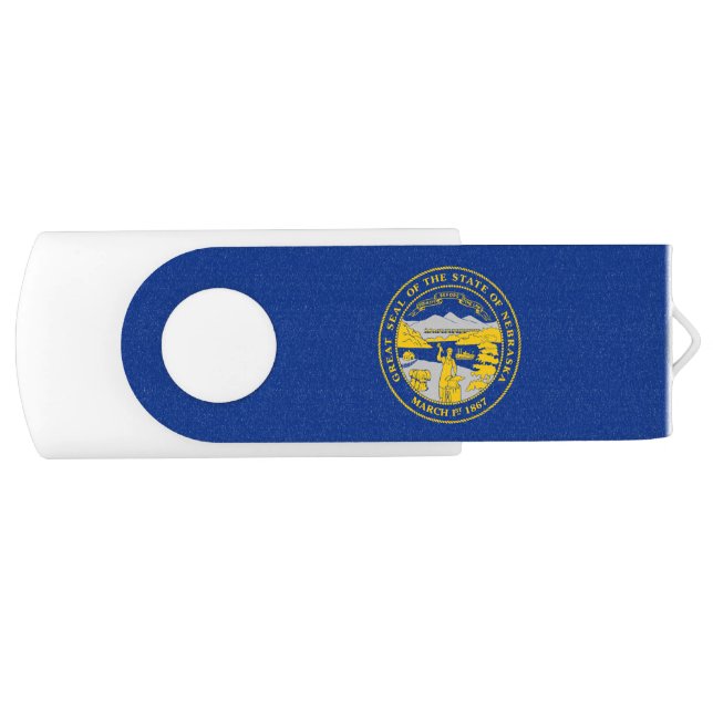 Nebraska State Flag Flash Drive (Front)