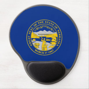 Nebraska State Flag Gel Mouse Pad