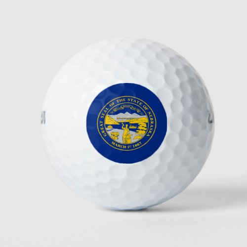 Nebraska State Flag Golf Balls